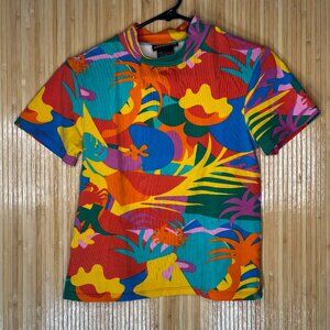 Nooworks Mock Neck Tee in Tropico